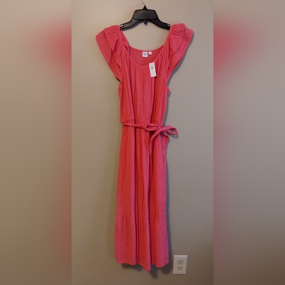 Gap Ruffle Sleeve Cotton Midi Dress - NWTs